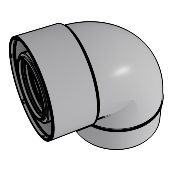 2/4 Cd 90 Degree Elbow Pptl